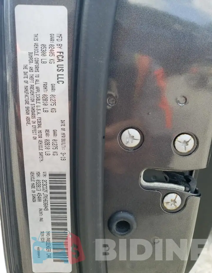 2C3CDZFJ7KH636049 Photo# 12