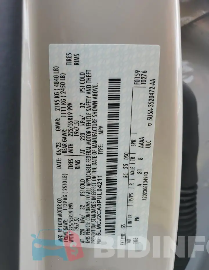 5LMCJ2CA0PUL04211 Photo# 14
