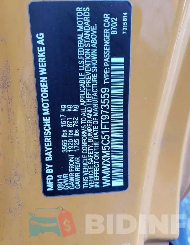 WMWXM5C51FT973559 Photo# 13