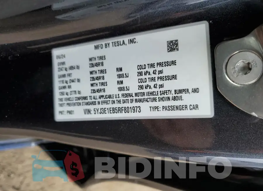5YJ3E1EB5RF801973 Photo# 12