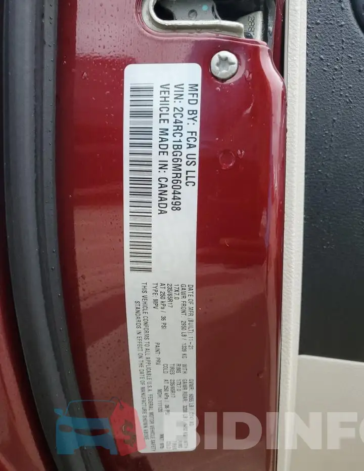 2C4RC1BG6MR604498 Photo# 14
