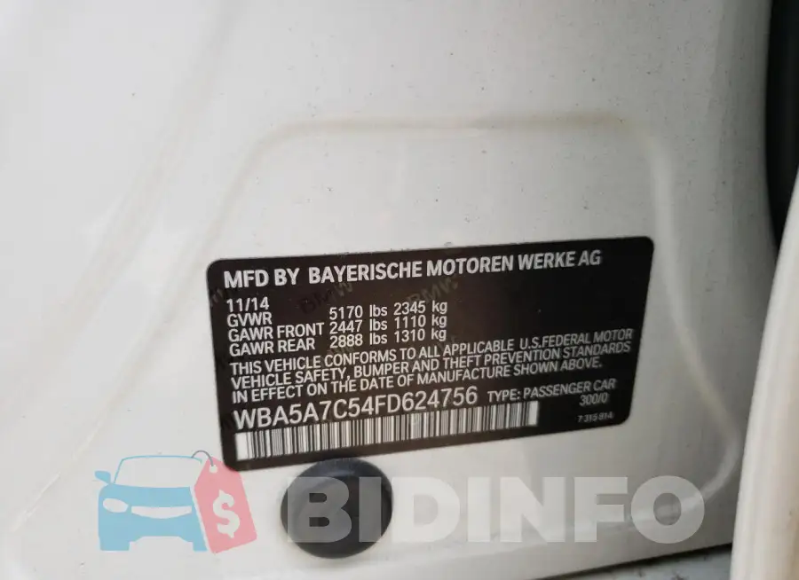 WBA5A7C54FD624756 Photo# 12