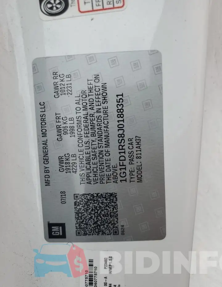 1G1FD1RS8J0188351 Photo# 13