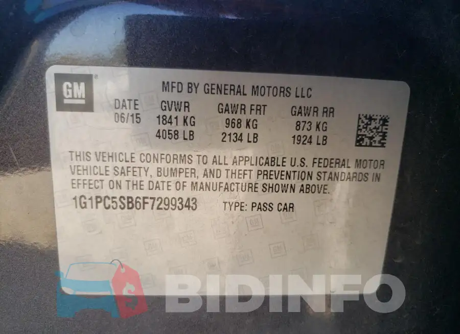 1G1PC5SB6F7299343 Photo# 12
