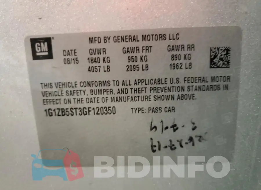1G1ZB5ST3GF120350 Photo# 12