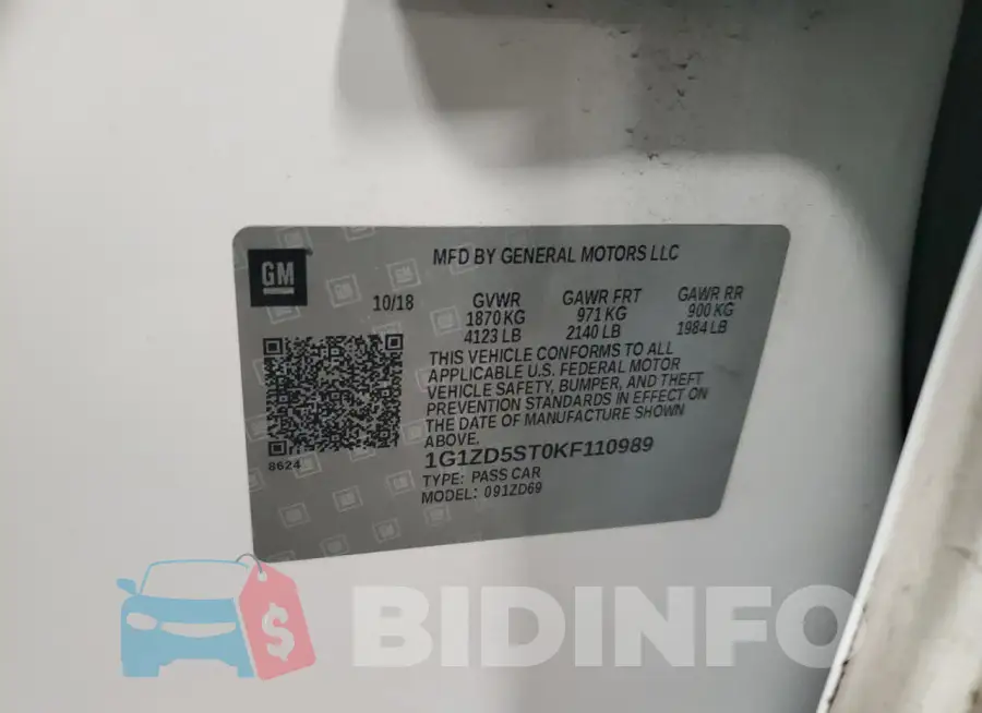 1G1ZD5ST0KF110989 Photo# 12
