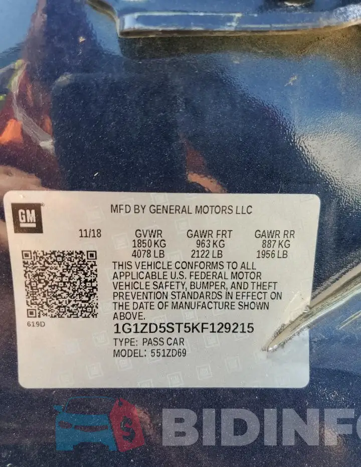 1G1ZD5ST5KF129215 Photo# 12