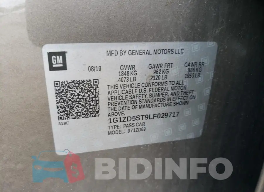 1G1ZD5ST9LF029717 Photo# 12