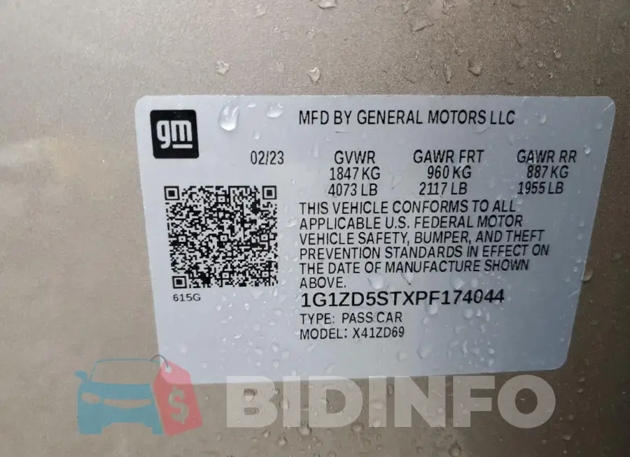 1G1ZD5STXPF174044 Photo# 13
