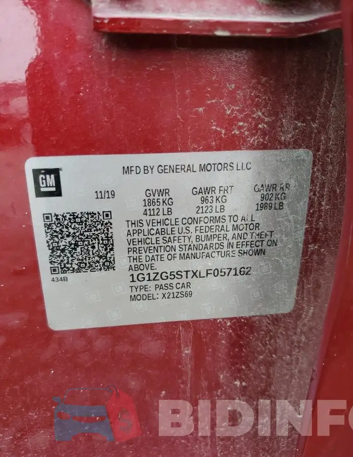 1G1ZG5STXLF057162 Photo# 12