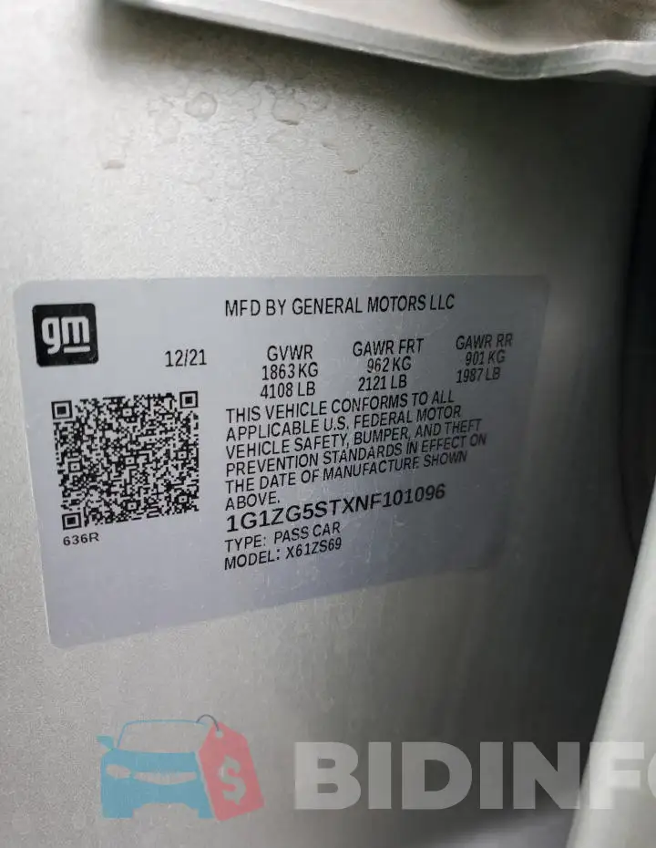 1G1ZG5STXNF101096 Photo# 12