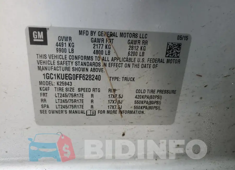 1GC1KUEG0FF628240 Photo# 12