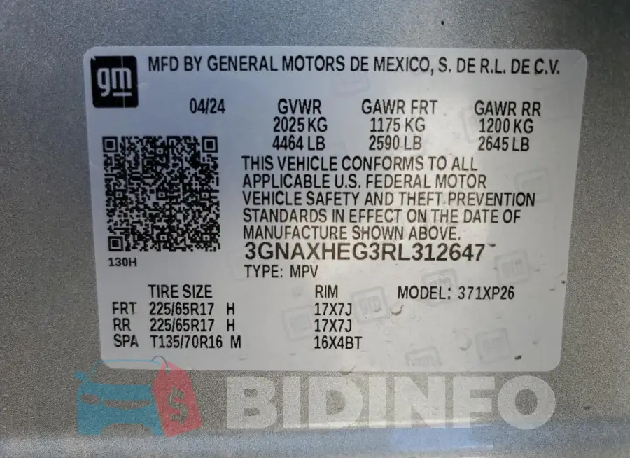 3GNAXHEG3RL312647 Photo# 13
