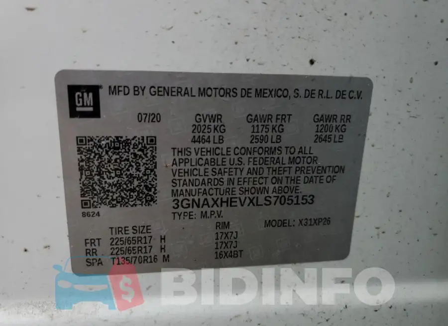 3GNAXHEVXLS705153 Photo# 12