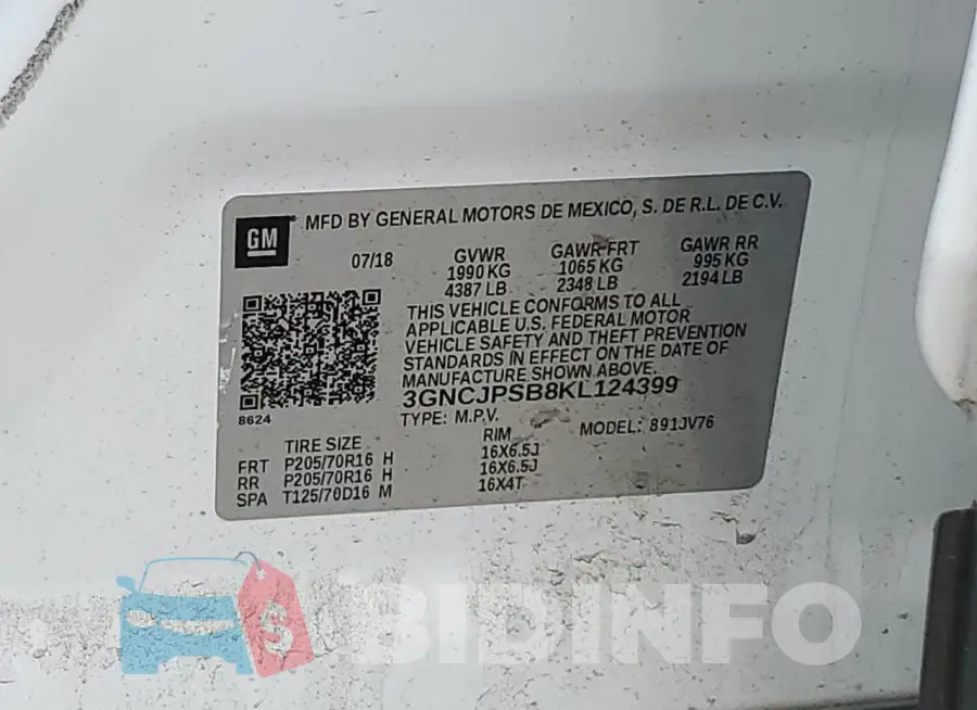 3GNCJPSB8KL124399 Photo# 13