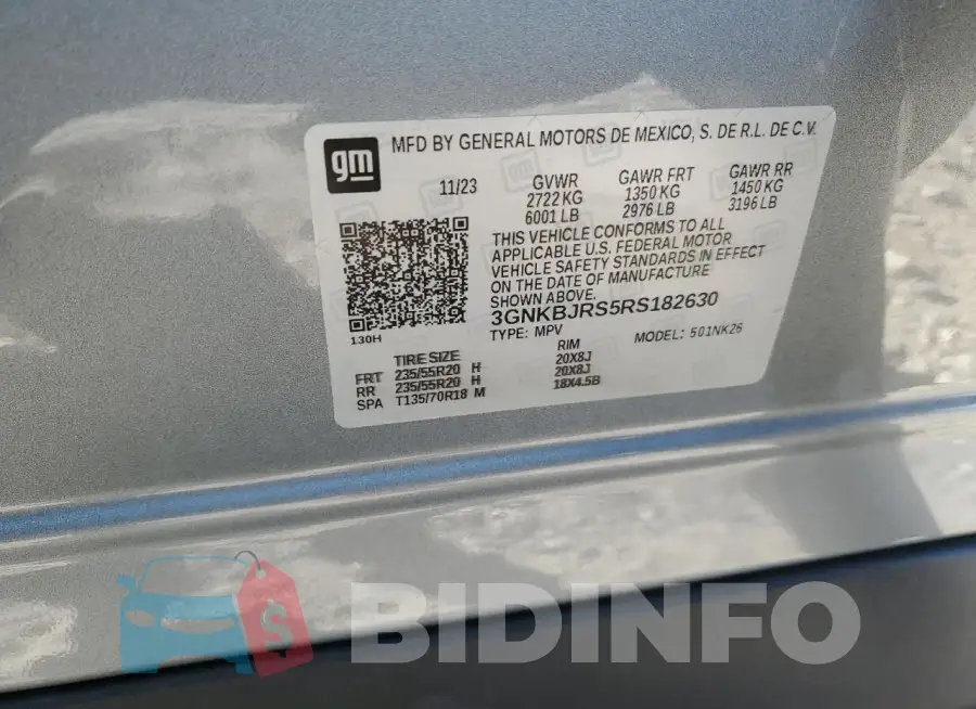 3GNKBJRS5RS182630 Photo# 13
