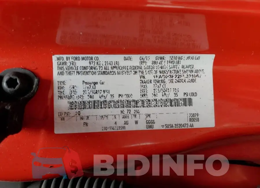 1FADP3F22FL331067 Photo# 12