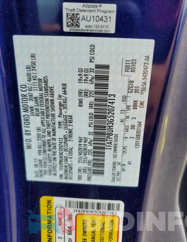 1FATP8UH3G5207413 Photo# 12