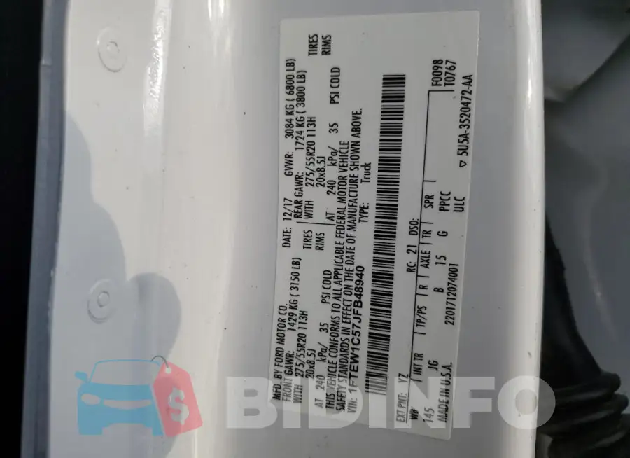 1FTEW1C57JFB48940 Photo# 12