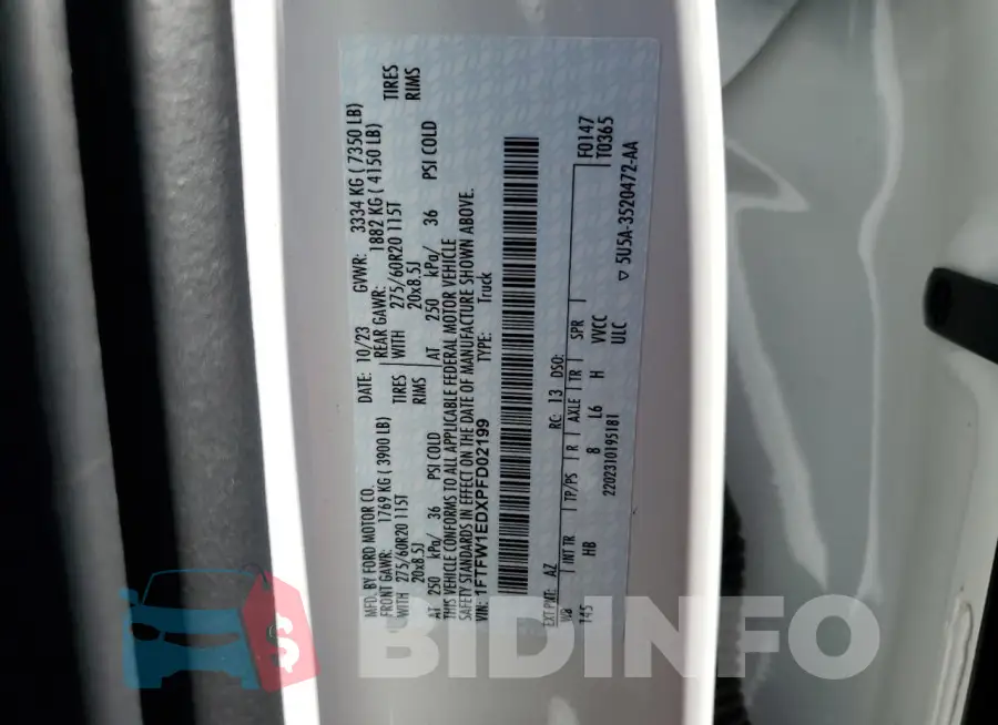 1FTFW1EDXPFD02199 Photo# 12