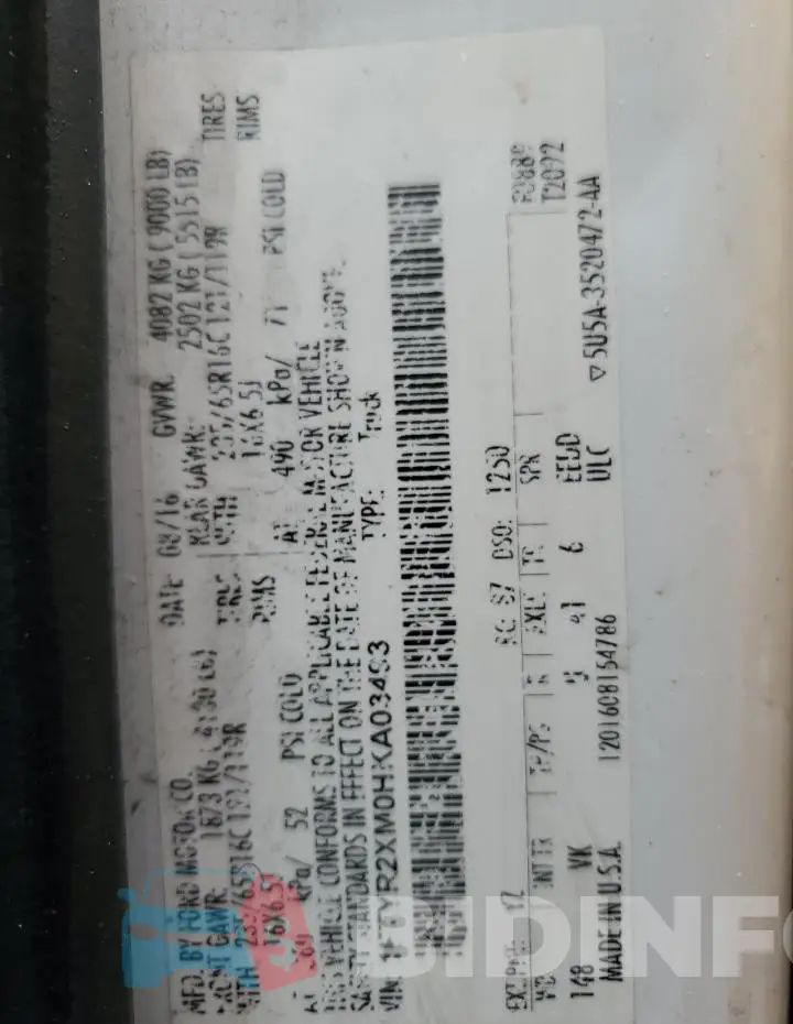 1FTYR2XM0HKA03493 Photo# 13