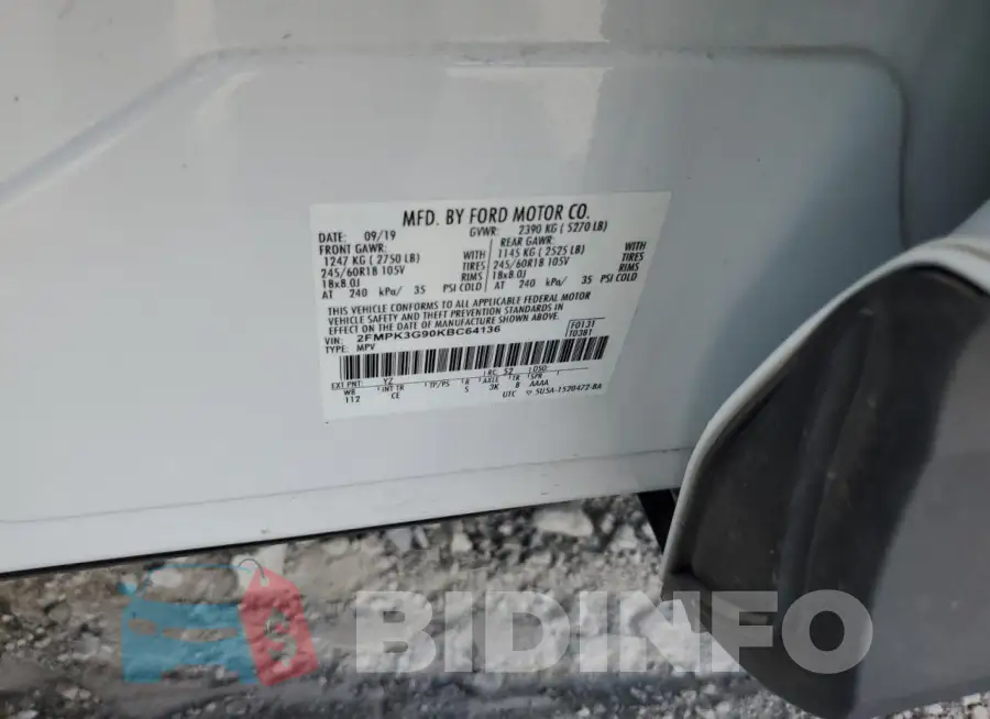 2FMPK3G90KBC64136 Photo# 13