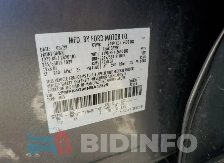 2FMPK4G96NBA42825 Photo# 13