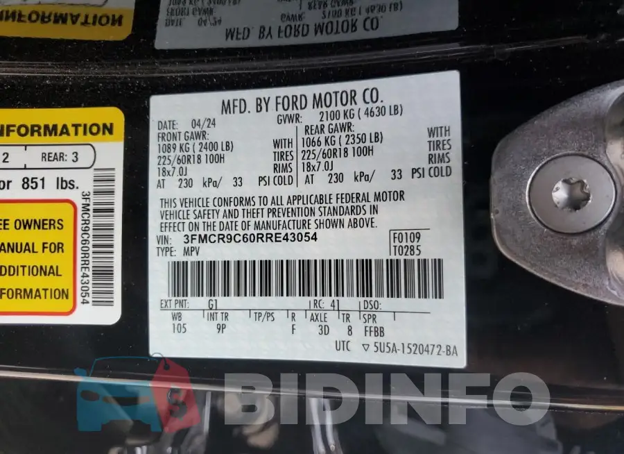 3FMCR9C60RRE43054 Photo# 13