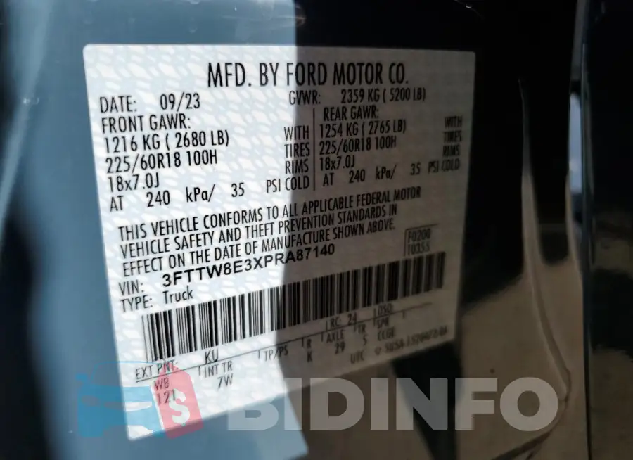 3FTTW8E3XPRA87140 Photo# 12