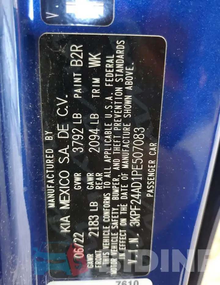 3KPF24AD1PE507083 Photo# 12