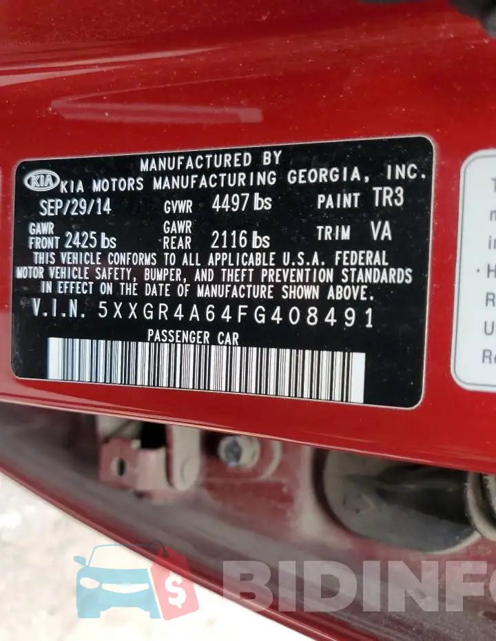 5XXGR4A64FG408491 Photo# 12