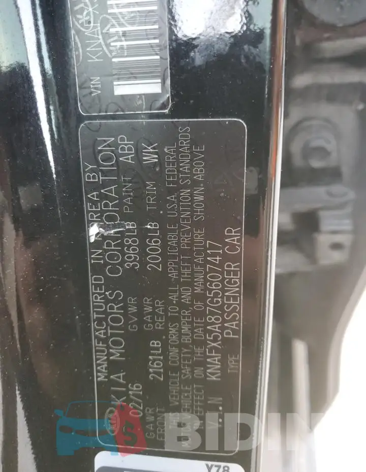 KNAFX5A87G5607417 Photo# 13