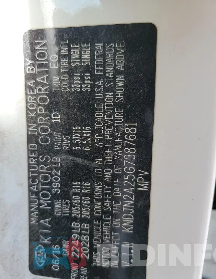 KNDJN2A25G7387681 Photo# 13