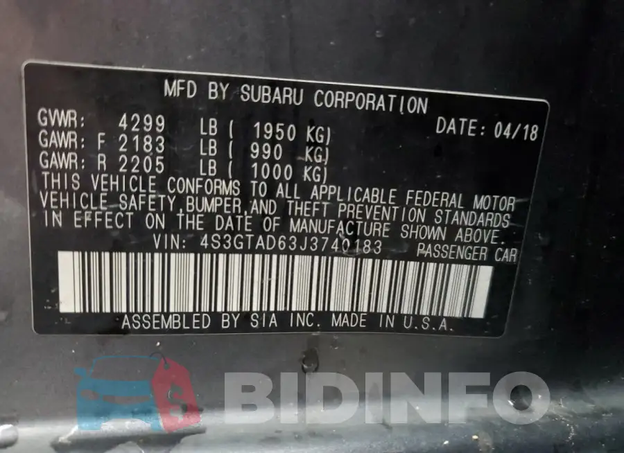 4S3GTAD63J3740183 Photo# 12