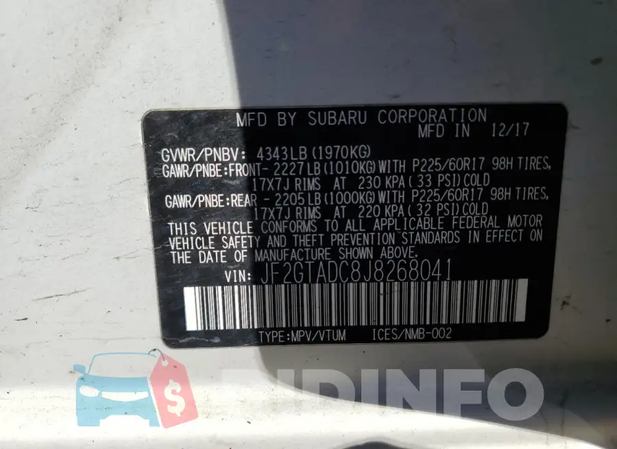 JF2GTADC8J8268041 Photo# 13