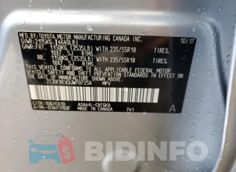 2T3DFREV3JW707258 Photo# 12