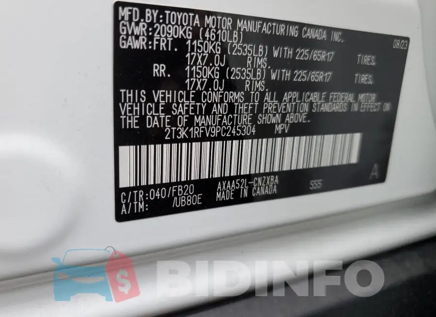 2T3K1RFV9PC245304 Photo# 12