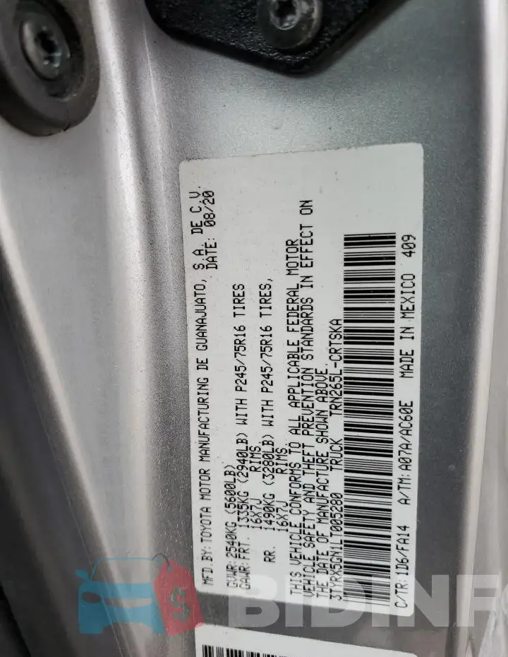 3TYRX5GN1LT005280 Photo# 12