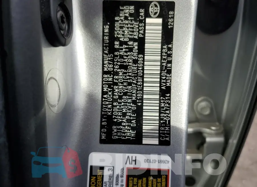 4T1BD1EB8FU046069 Photo# 13