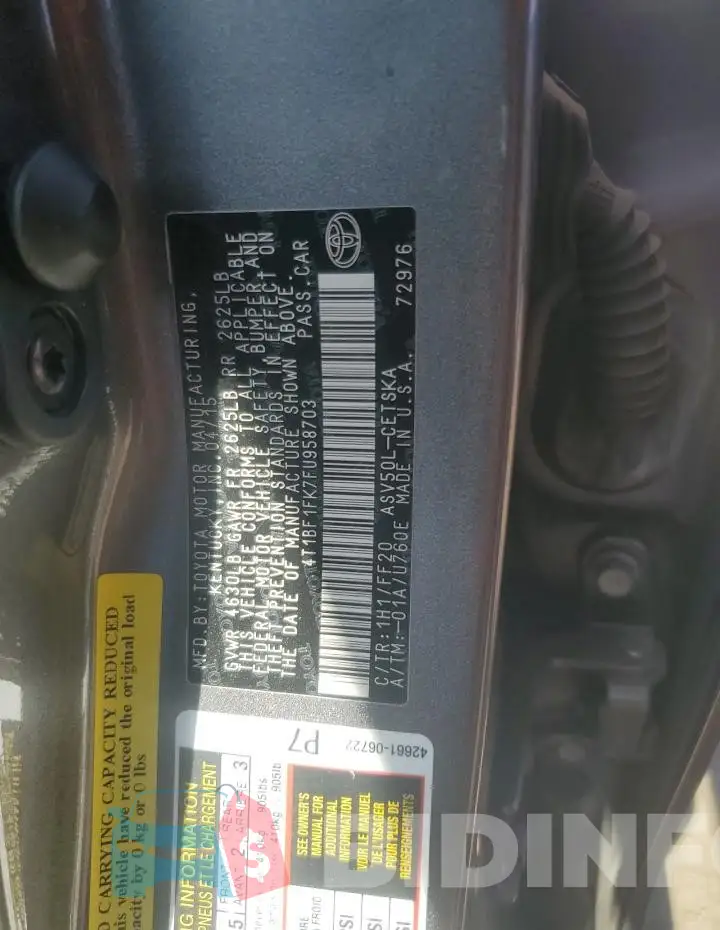 4T1BF1FK7FU958703 Photo# 12