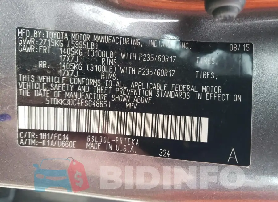 5TDKK3DC4FS648651 Photo# 13