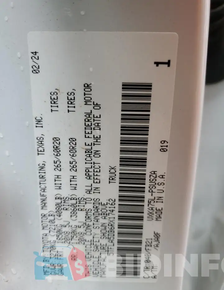 5TFLA5DB6RX174162 Photo# 12
