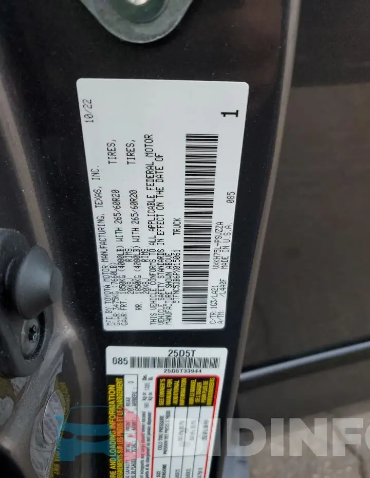 5TFNC5DB6PX015061 Photo# 12