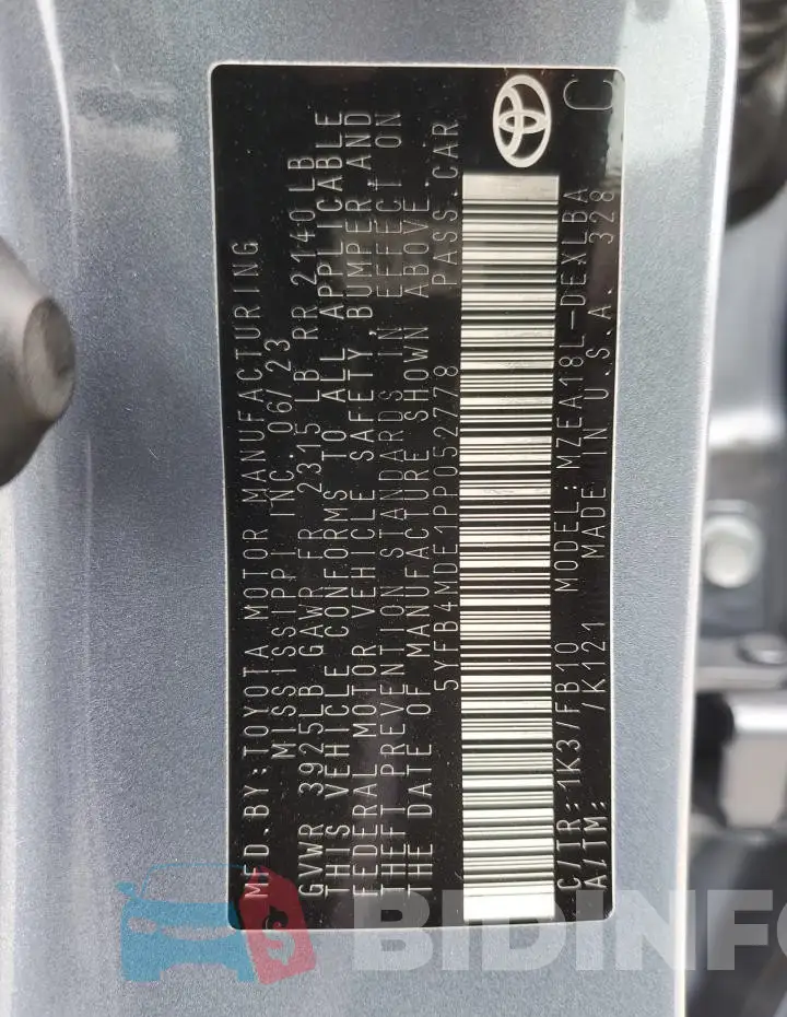 5YFB4MDE1PP052778 Photo# 12