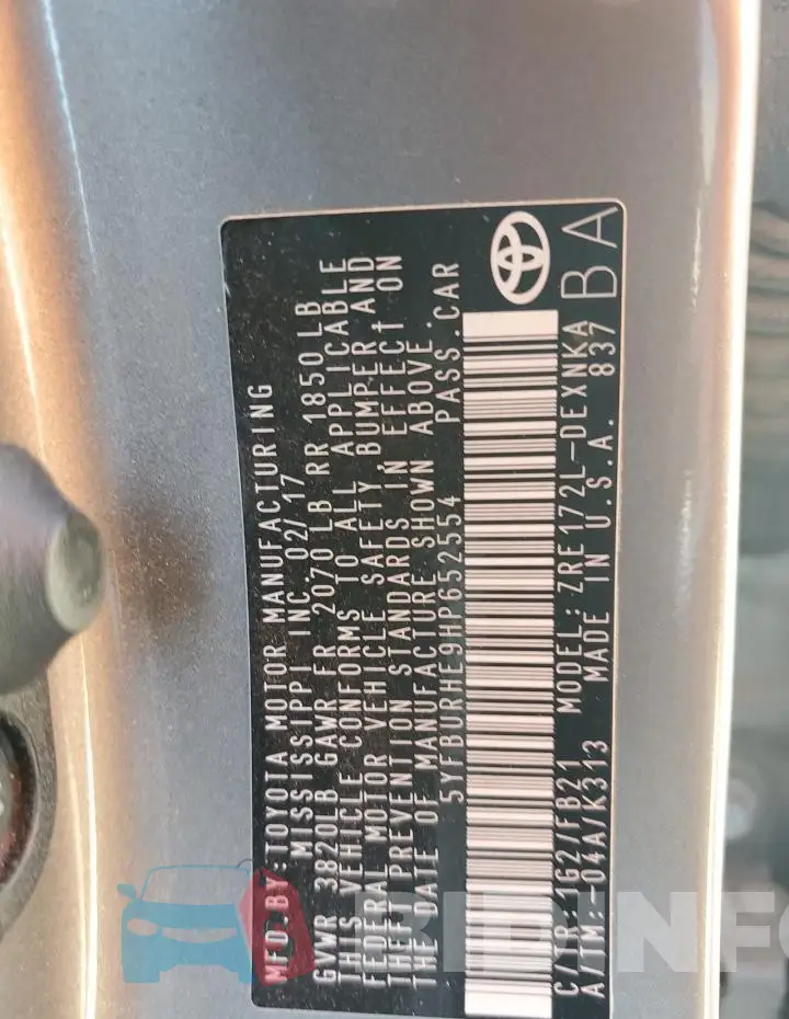 5YFBURHE9HP652554 Photo# 13