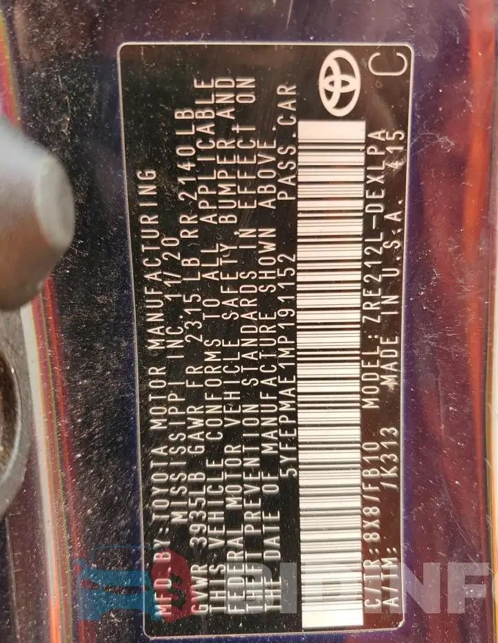 5YFEPMAE1MP191152 Photo# 13