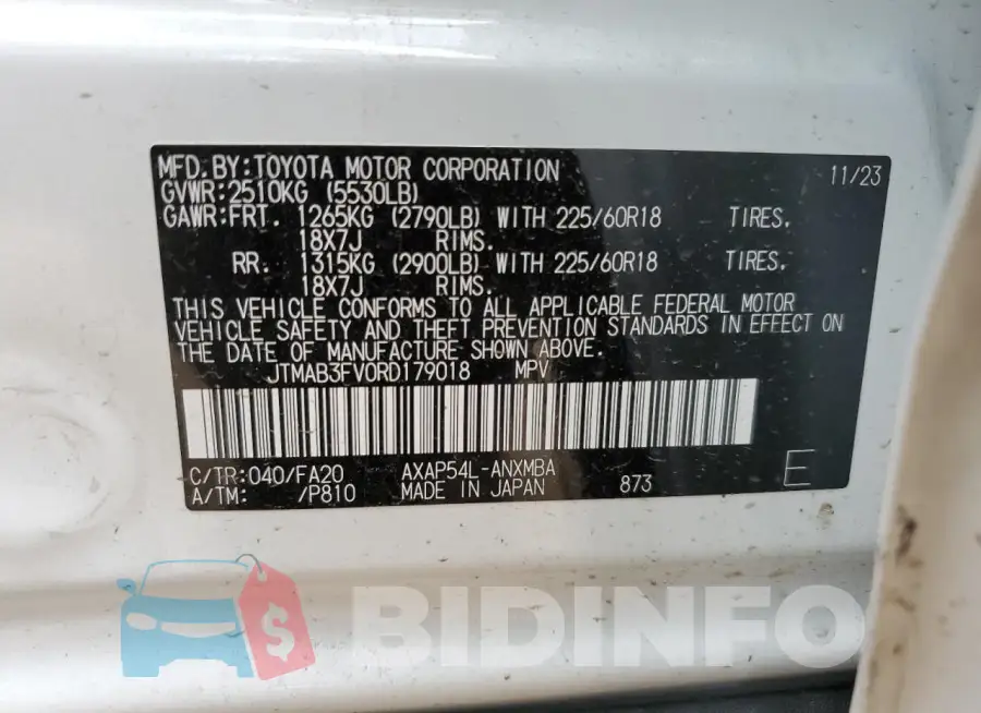 JTMAB3FV0RD179018 Photo# 14