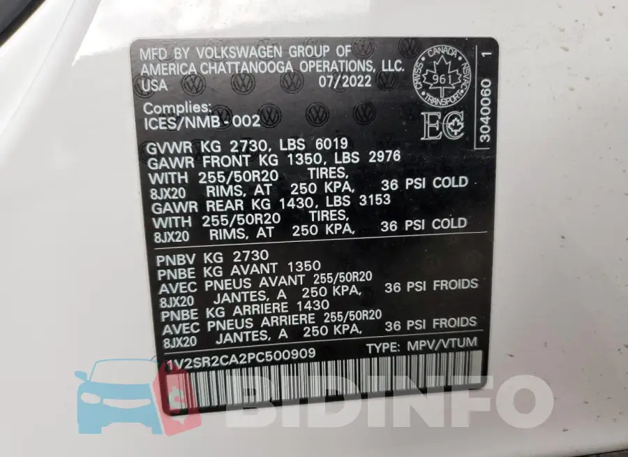 1V2SR2CA2PC500909 Photo# 13