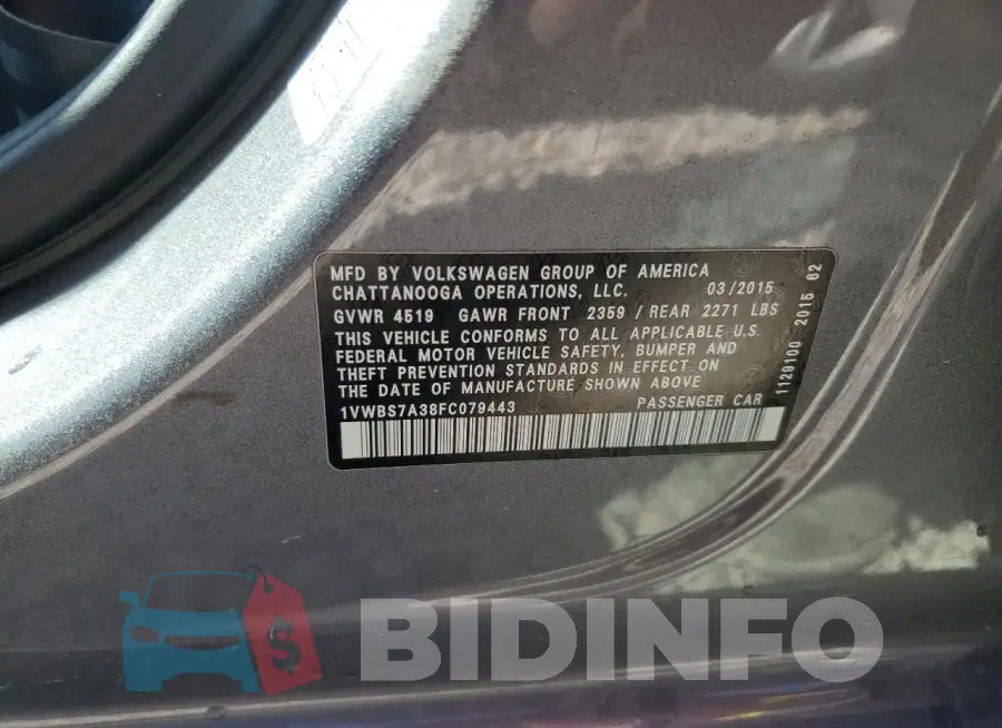 1VWBS7A38FC079443 Photo# 13