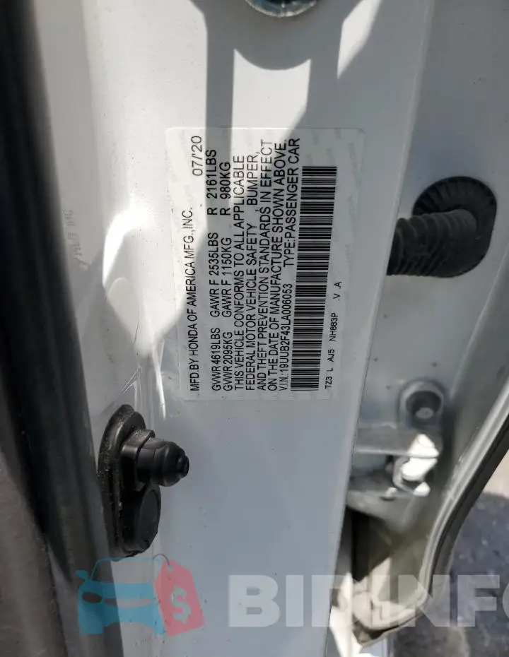 19UUB2F43LA006053 Photo# 12